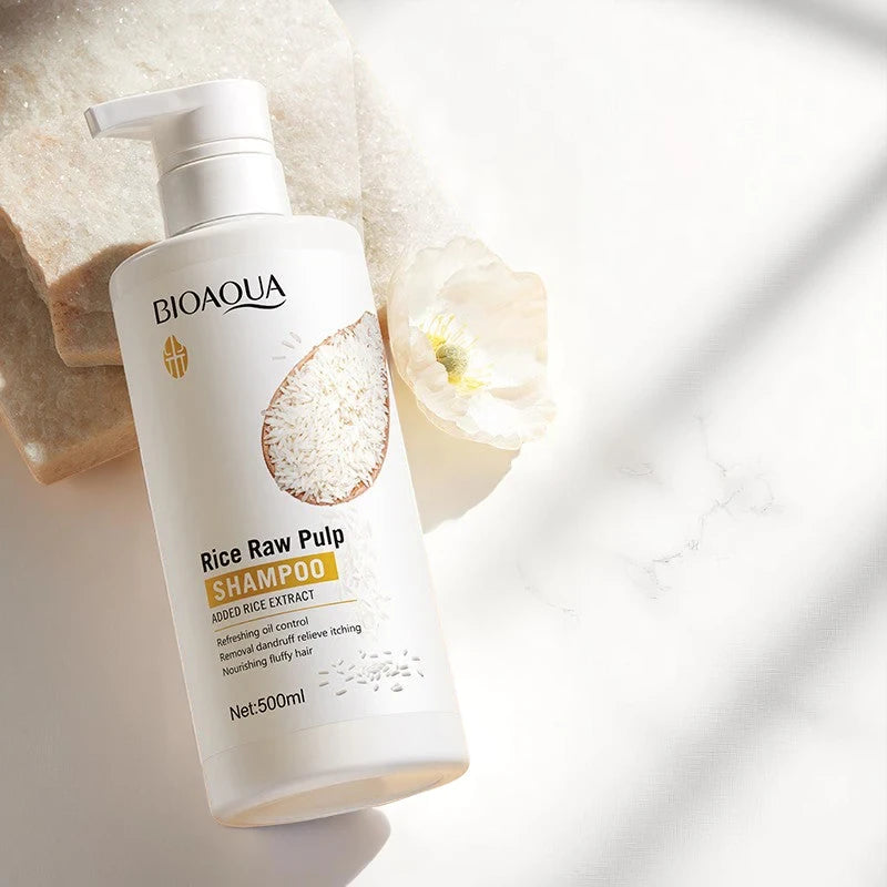 Bioaqua - Rice Raw Pulp Shampoo - Shampoo 500 ml