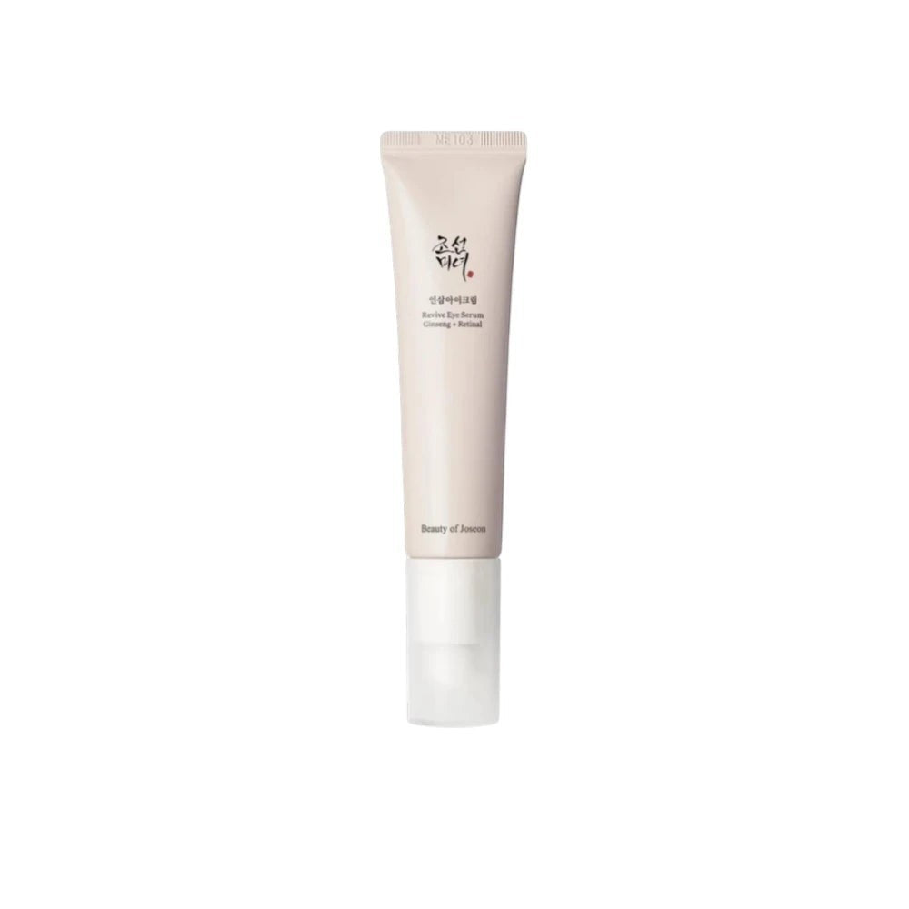 Skin TOGO Beauty of Joseon Revive Eye Serum with ginseng and retinal in a beige 30ml squeeze tube.
