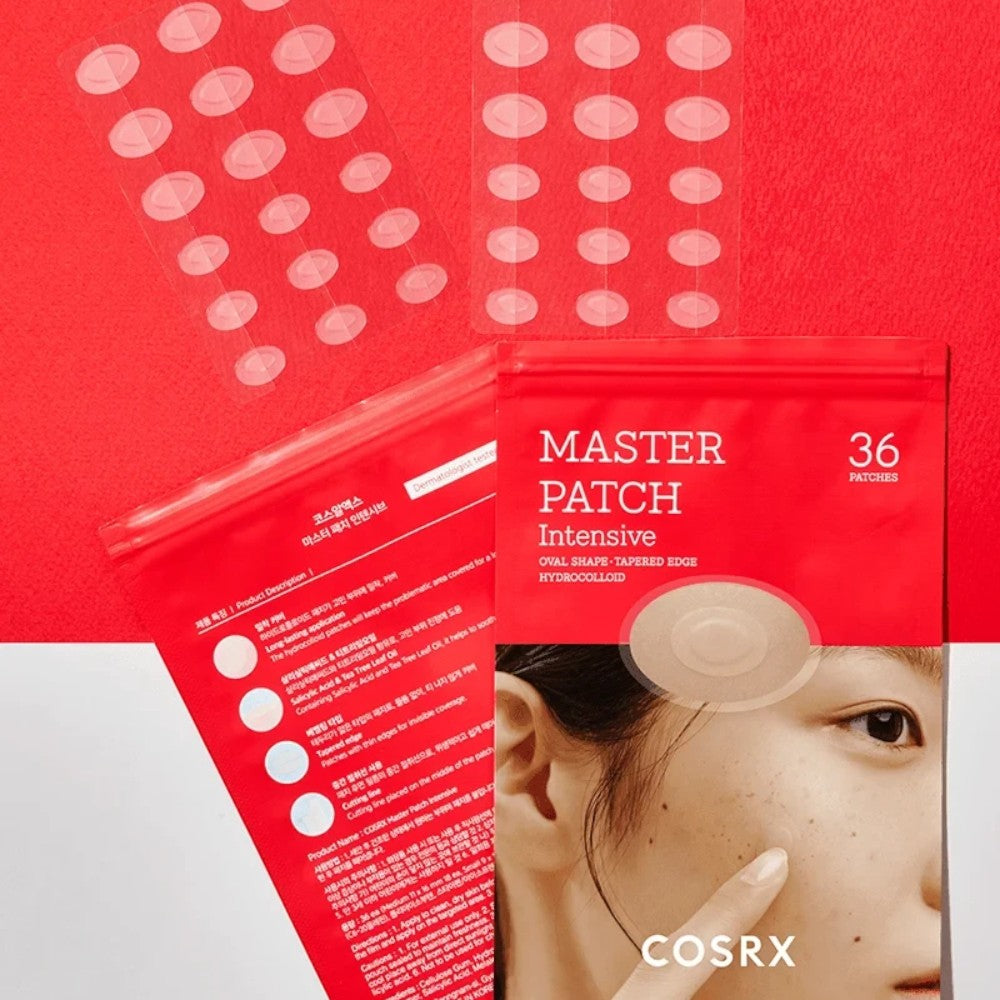 Skin TOGO Cosrx Master Patch Intensive hydrocolloid acne patches with salicylic acid and tea tree oil in 36 count pack