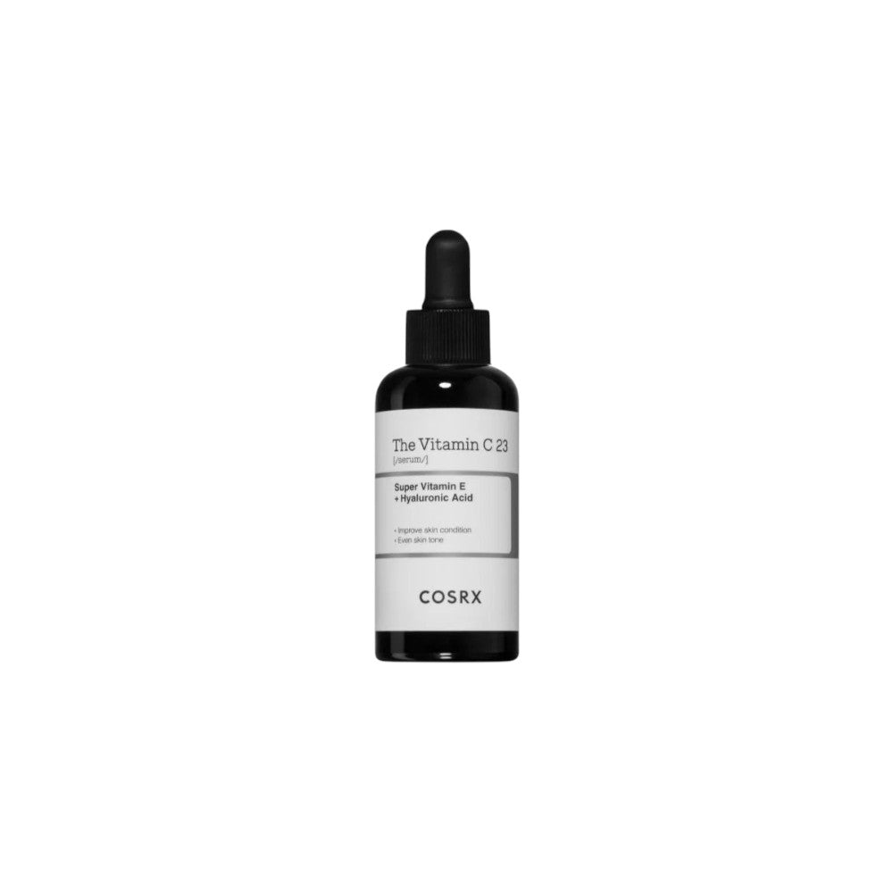 Skin TOGO Cosrx The Vitamin C 23 serum in a dark glass dropper bottle for brightening and evening skin tone.