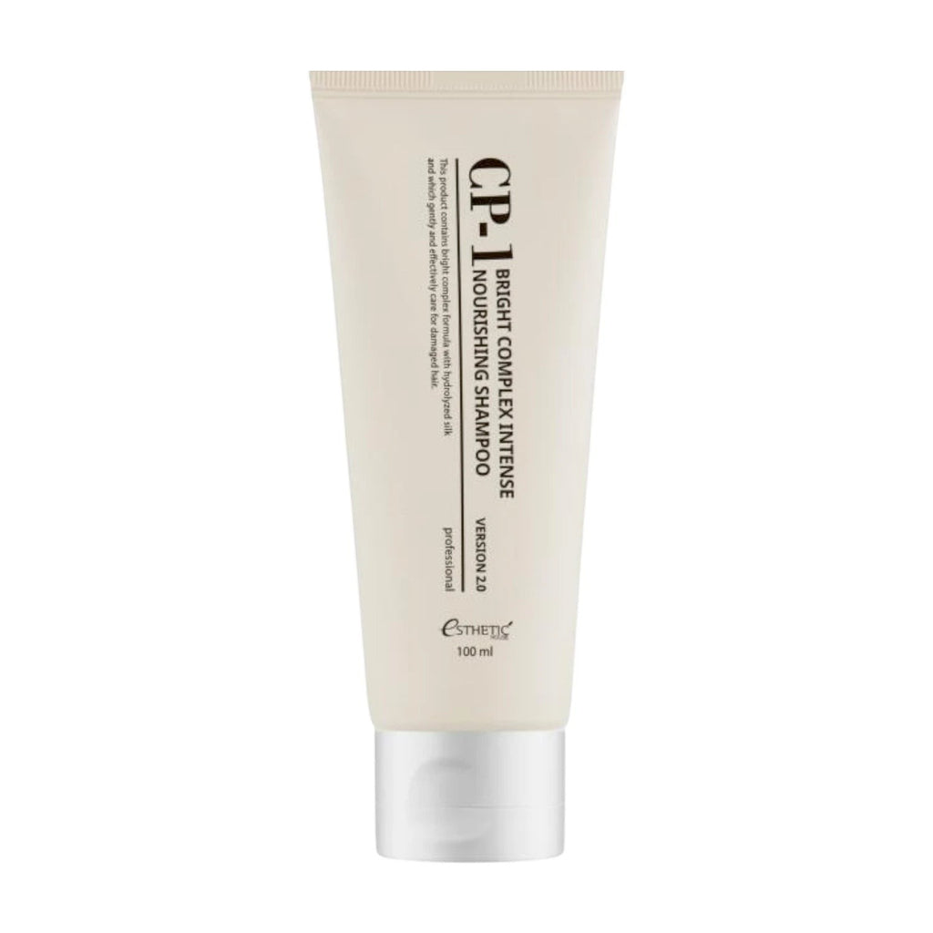 Skin TOGO CP-1 Bright Complex Intense Nourishing Shampoo in a 100ml beige squeeze tube for damaged hair.