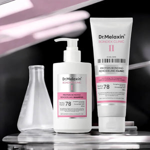 Skin TOGO Dr.Melaxin Bondex Protein Bonding Remodeling Clinic shampoo and conditioner set for damaged hair.