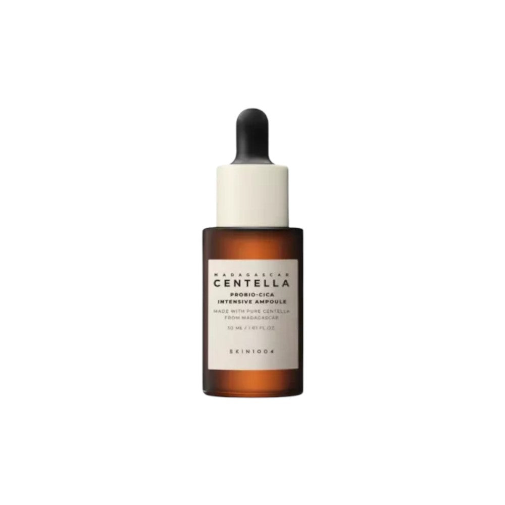 Skin TOGO SKIN1004 Madagascar Centella Probio-Cica Intensive Ampoule in a 30ml amber glass dropper bottle.