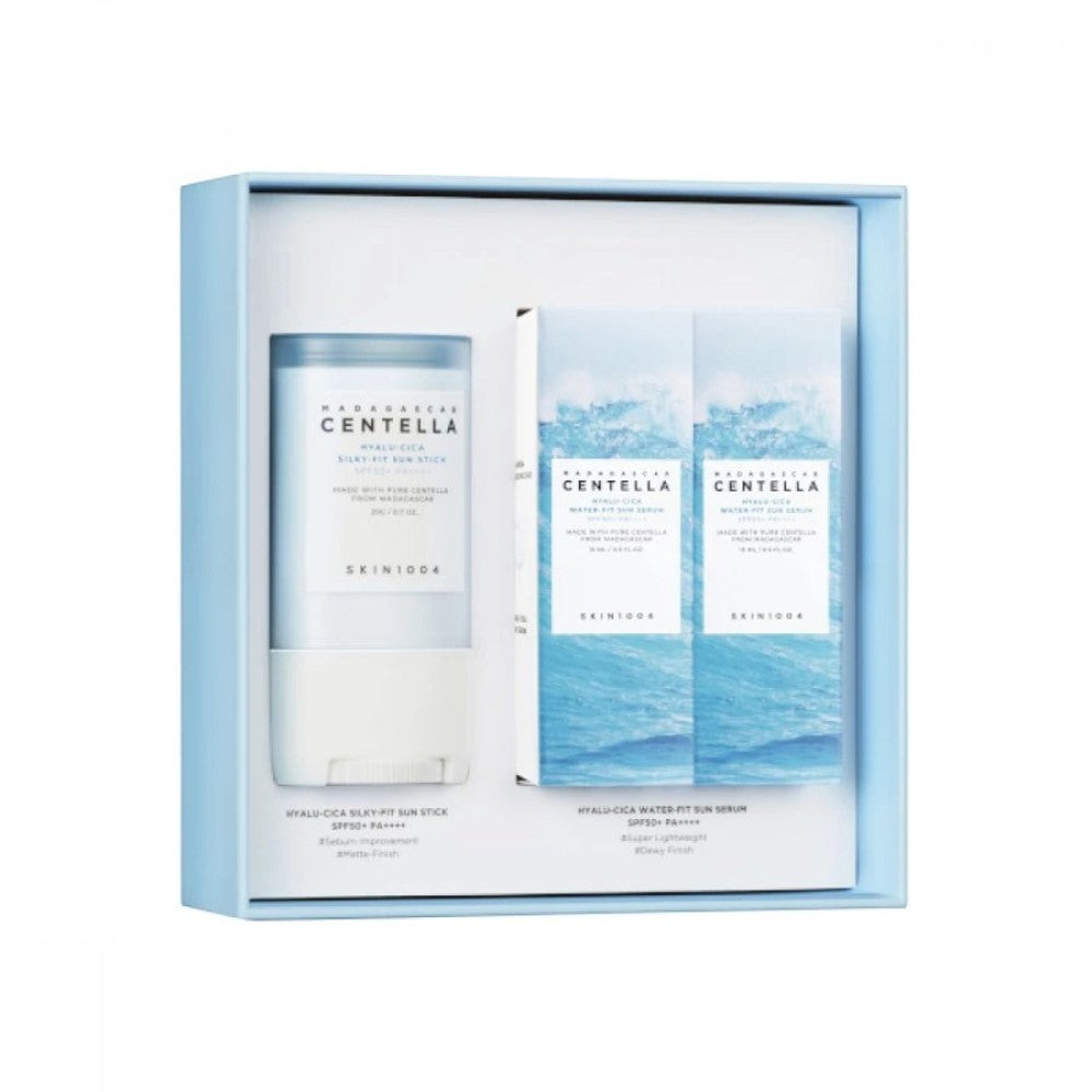 Skin TOGO SKIN1004 Madagascar Centella Hyalu-cica Sunsational Kit with sun stick and two water-fit sun serum tubes