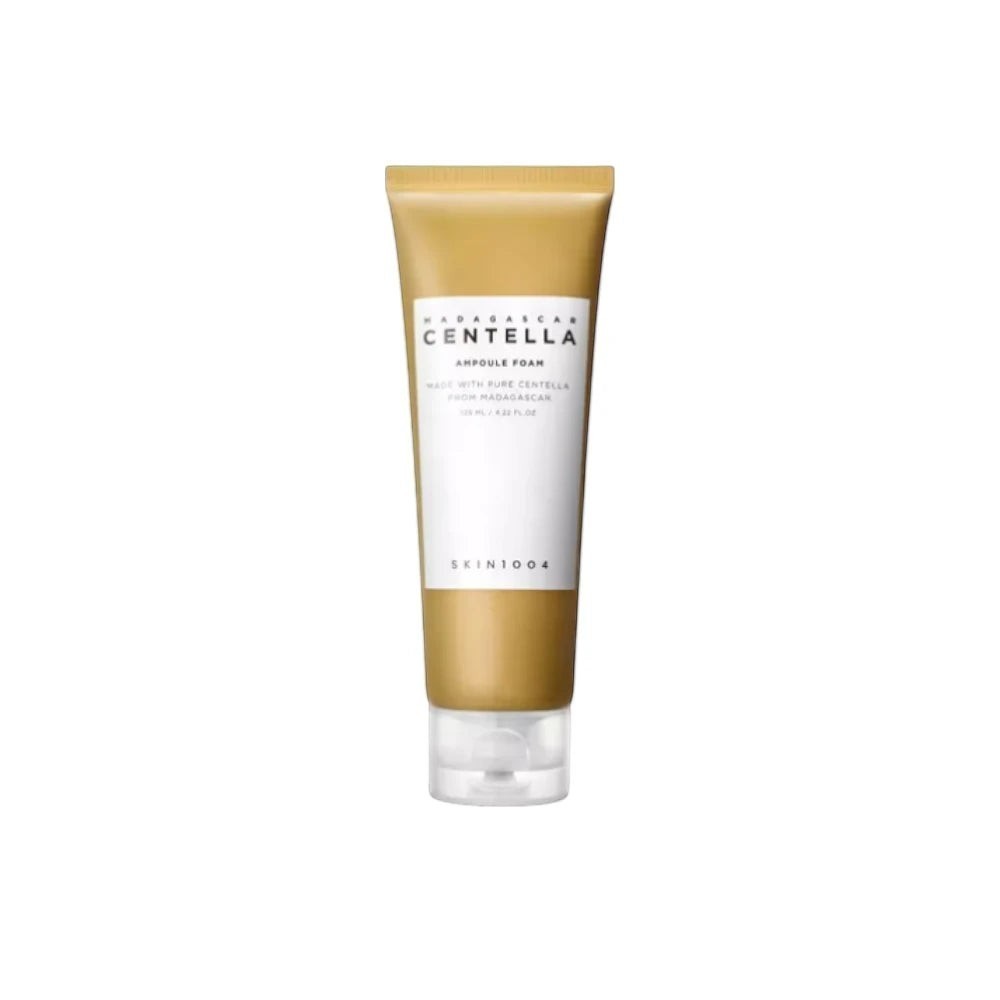 Skin TOGO SKIN1004 Madagascar Centella Ampoule Foam cleanser in a 125ml gold tube for sensitive skin.